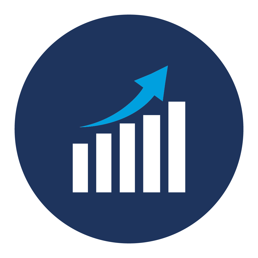 Icon of graphs scaling up