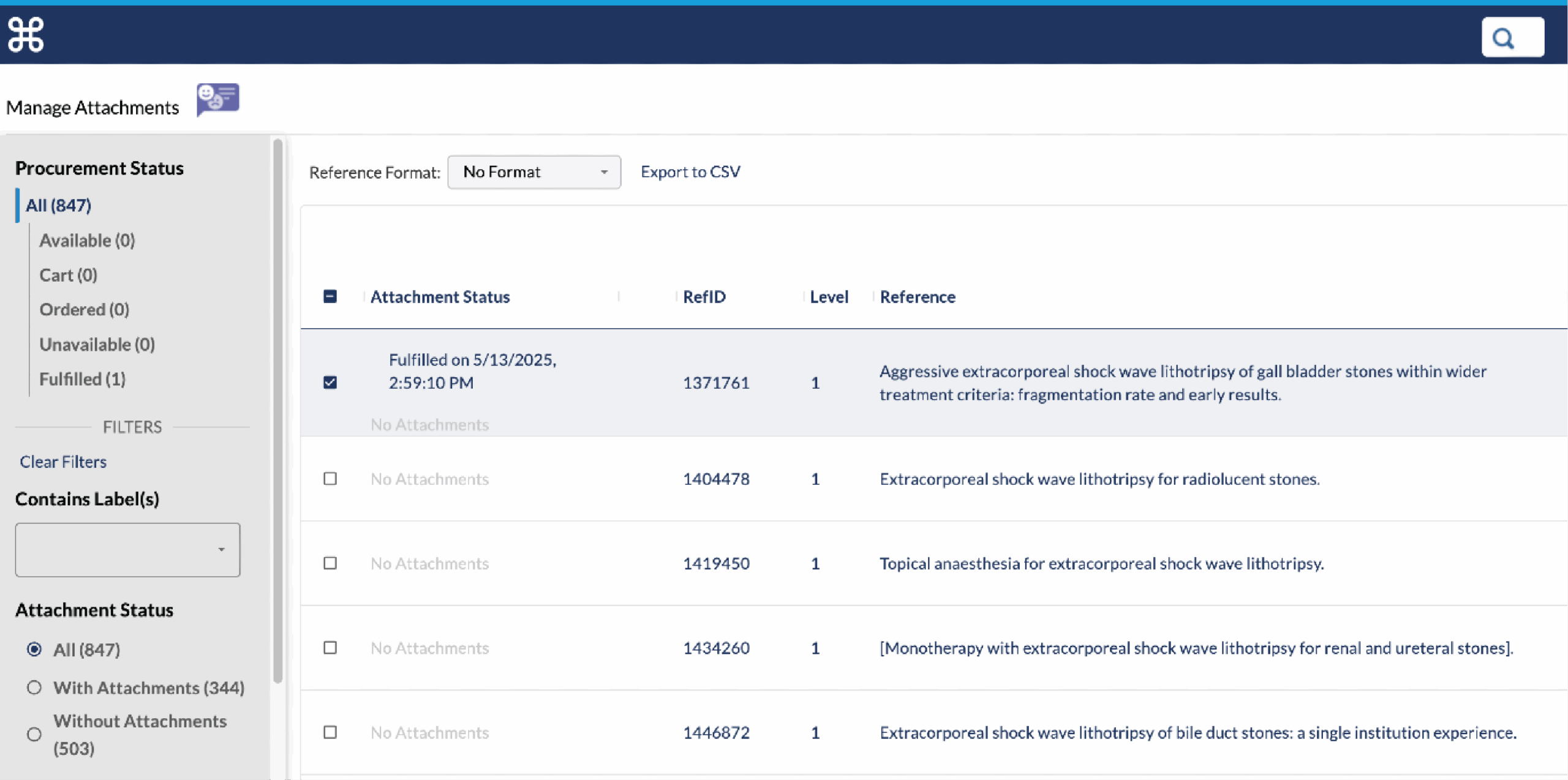 DistillerSR Full Text Retrieval Screenshot