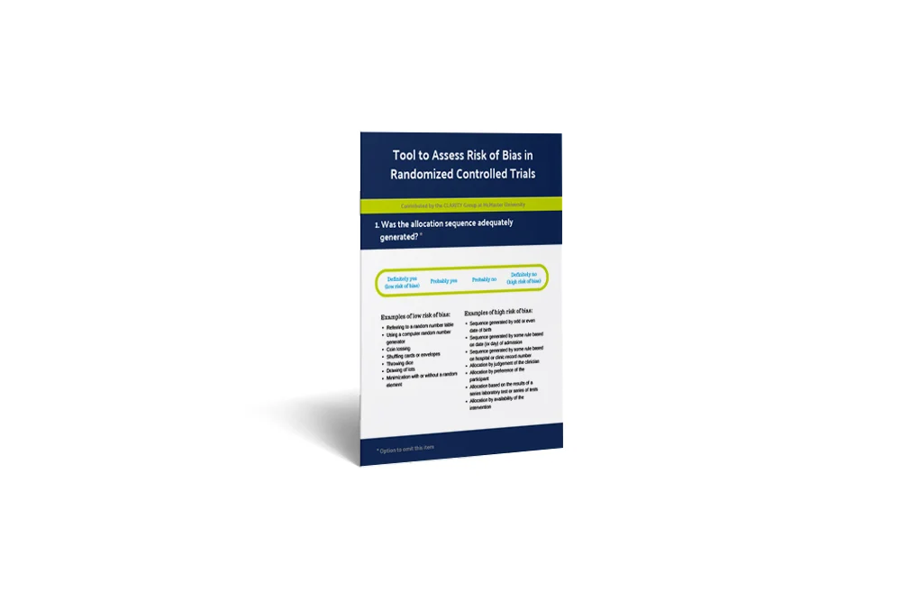 Tool to Assess Risk of Bias in Randomized Controlled Trials HDE Brief Cover