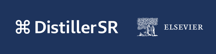 DistillerSR + Elsevier Logos